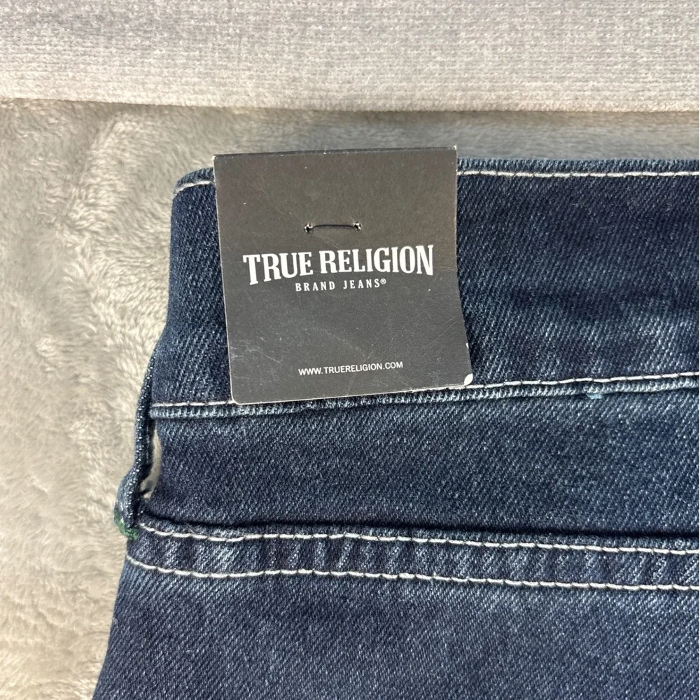 True Religion Jeans Mens 36 Ricky SN Straight Light Wintergreen Wash Denim NEW